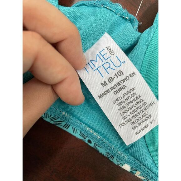 NWT Time and Tru Printed Underwire Balconette Swim Top - Picture 5 of 7